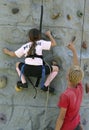 Rock climbing girl Royalty Free Stock Photo