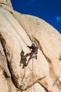 Rock Climbing Intersection Rock - Joshua Tree National Park - CA Royalty Free Stock Photo