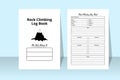 Rock climbing logbook KDP interior. Rock climber information tracker and hiking tracker template. KDP interior journal. Rock