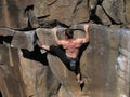 rock climbing man Royalty Free Stock Photo