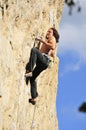 Rock climbing move 2 Royalty Free Stock Photo