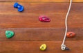 Rock Climbing Playground wall closed up for abstract background and texture