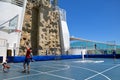 Rock Climbing Wall on sports deck, Royal Caribbean