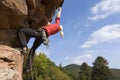 Rock climbing woman Royalty Free Stock Photo