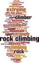 Rock climbing word cloud
