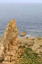 Rock collapsed due to erosion due to wave motion