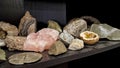 Rock collection with quartz