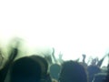 Rock concert audience, green Royalty Free Stock Photo