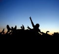 Rock Concert Crowd Surf Royalty Free Stock Photo