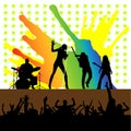 Rock concert vector Royalty Free Stock Photo