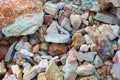 Rock with copper, mine waste in mineral de pozos, guanajuato, mexico IV Royalty Free Stock Photo