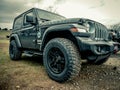 Orange Jeep Rock Crawling