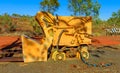 Tennant Creek mine rock crusher wagon Royalty Free Stock Photo