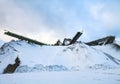 Rock-Crushing Plant in Winter Day Royalty Free Stock Photo