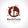 Rock cup coffee logo