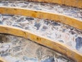 Rock curved staircase Royalty Free Stock Photo