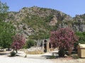 Rock-cut lycian tombs, Demre (Myra), Turkey Royalty Free Stock Photo