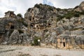 Rock-cut tombs in Myra, Turkey Royalty Free Stock Photo