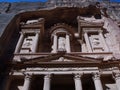 The Rock-Cut Treasury in Petra, Jordan Royalty Free Stock Photo