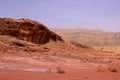 Rock in the desert during the day in the Timna national Park, located 25 km North of Eilat, Israel. Royalty Free Stock Photo