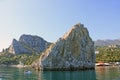 Rock Diva and Mountain Cat on the coast of Simeisa in Crimea