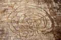 Rock Drawings in Valcamonica - labyrinth Royalty Free Stock Photo