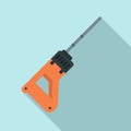 Rock drill icon, flat style