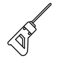 Rock drill icon, outline style