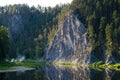 Rock Duzhnoy on the river Chusovaya, Perm region, Russia