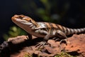 Rock dwelling skink Basking lizard on a sunlit rocky perch