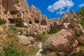 Rock dwellings in Zelve, Cappadocia, Turk