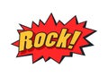 Rock Emblem Burst Shape Icon Vector Illustration