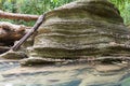 Rock eroded by water