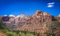 rock faces in zion national park Royalty Free Stock Photo