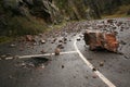 Rock fall in Cheddar Gorge