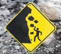 Rock Fall Danger Sign