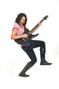 Rock female with guitar