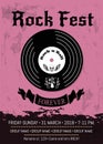 Rock Fest Announcement Vector Illustration Royalty Free Stock Photo