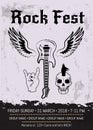 Rock Fest Event Advertising Poster Design Royalty Free Stock Photo