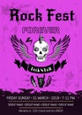 Rock Fest Forever Announcement Vector Illustration Royalty Free Stock Photo