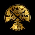 Rock fest icon design. Vector music festival banner