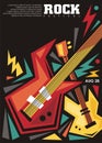 Rock festival colorful poster design
