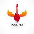 Rock fly logo Royalty Free Stock Photo