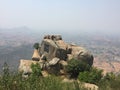 A rock formation atop the Horsley Hills