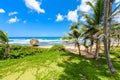 Rock formation on the beach of Bathsheba, East coast of island Barbados, Caribbean Islands - travel destination for vacation
