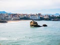 Rock Formation and beach at Biarritz, Basque Country