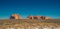 Rock formation in the desertic land