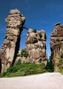 Rock formation Externsteine, North Rhine-Wesphalia, Germany, Europe