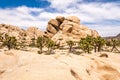 Rock formation of Hidden Valley in Joshua Tree N.P Royalty Free Stock Photo