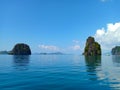 Rock formation in the island of elnido palawan Royalty Free Stock Photo